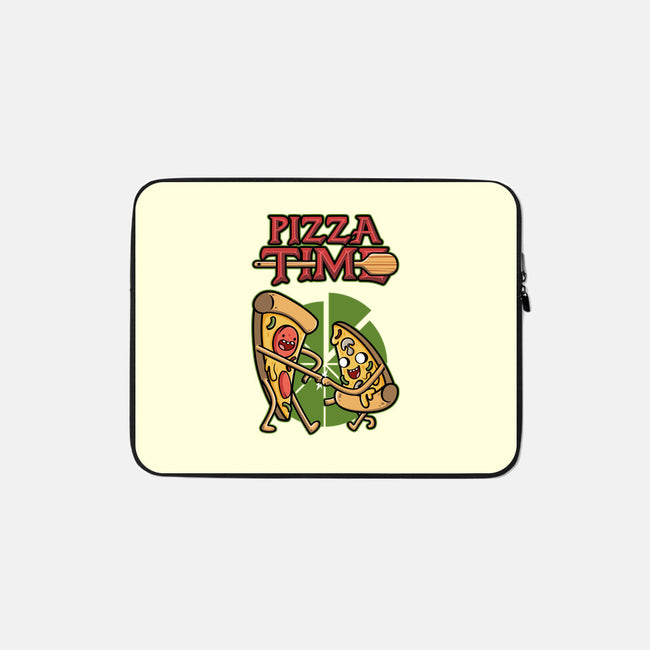 It's Pizza Time-none zippered laptop sleeve-Olipop