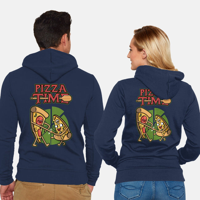 It's Pizza Time-unisex zip-up sweatshirt-Olipop