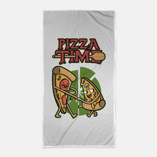 It's Pizza Time-none beach towel-Olipop
