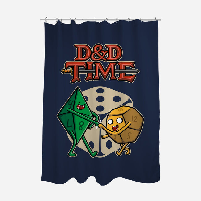 DnD Time-none polyester shower curtain-Olipop