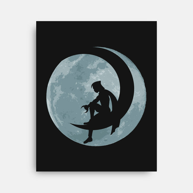 Knight's Moon-none stretched canvas-Nickbeta Designs