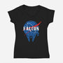 Falcon Nasa-womens v-neck tee-Melonseta