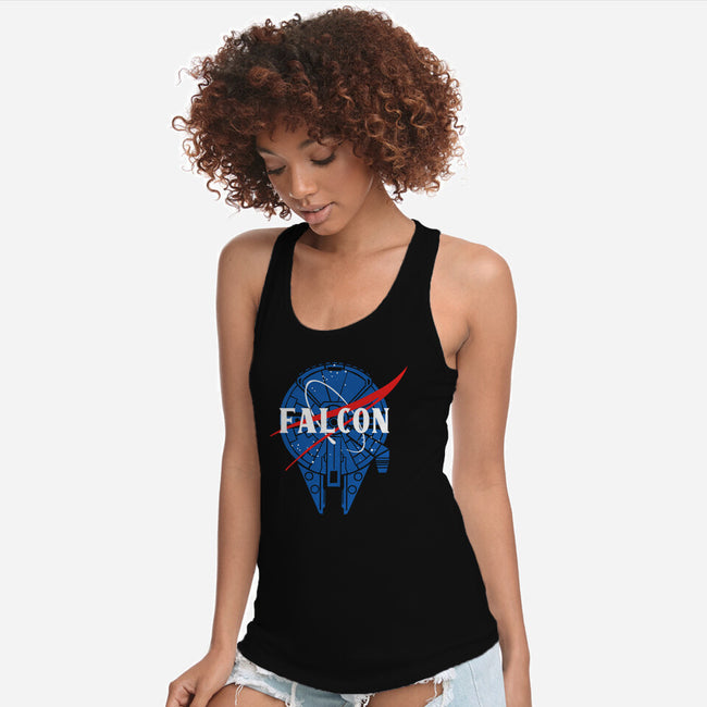 Falcon Nasa-womens racerback tank-Melonseta