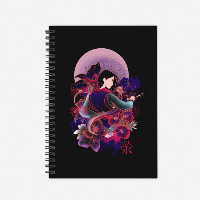 Samurai Girl-none dot grid notebook-fanfabio