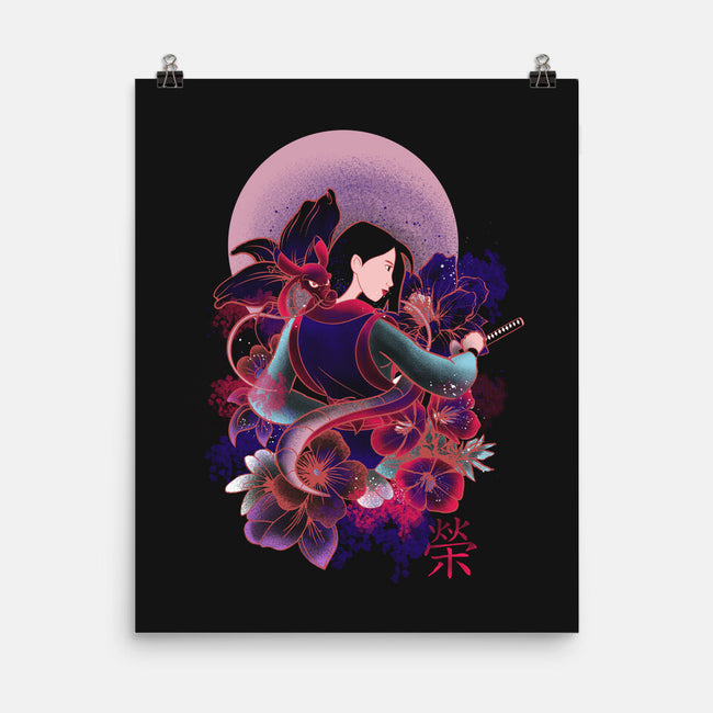 Samurai Girl-none matte poster-fanfabio
