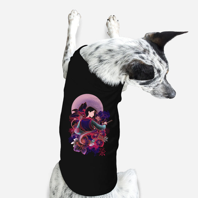 Samurai Girl-dog basic pet tank-fanfabio