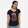 Samurai Girl-womens v-neck tee-fanfabio