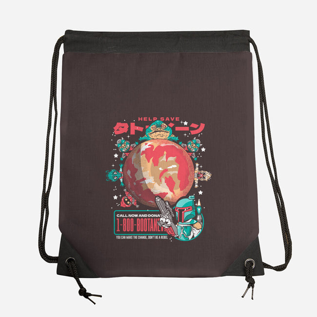 Save The Sand Planet-none drawstring bag-Sketchdemao