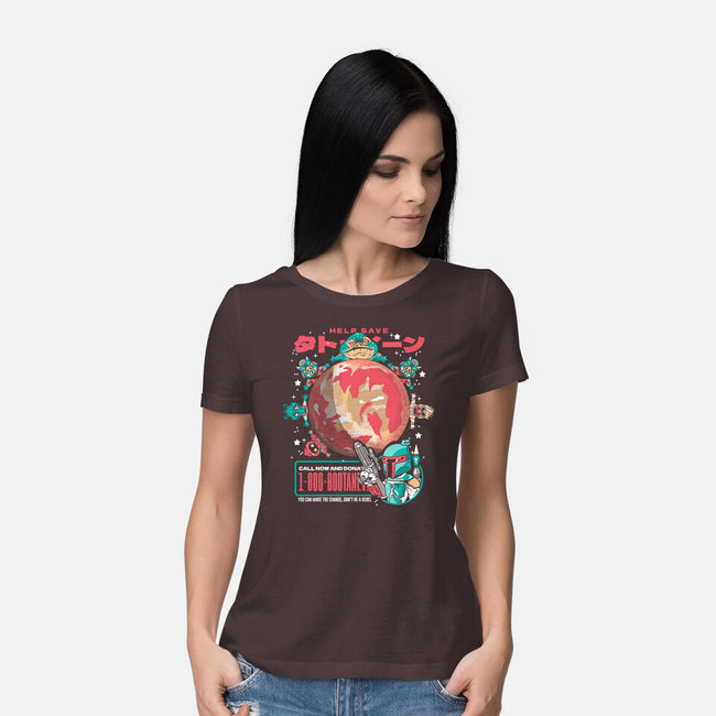 Save The Sand Planet-womens basic tee-Sketchdemao