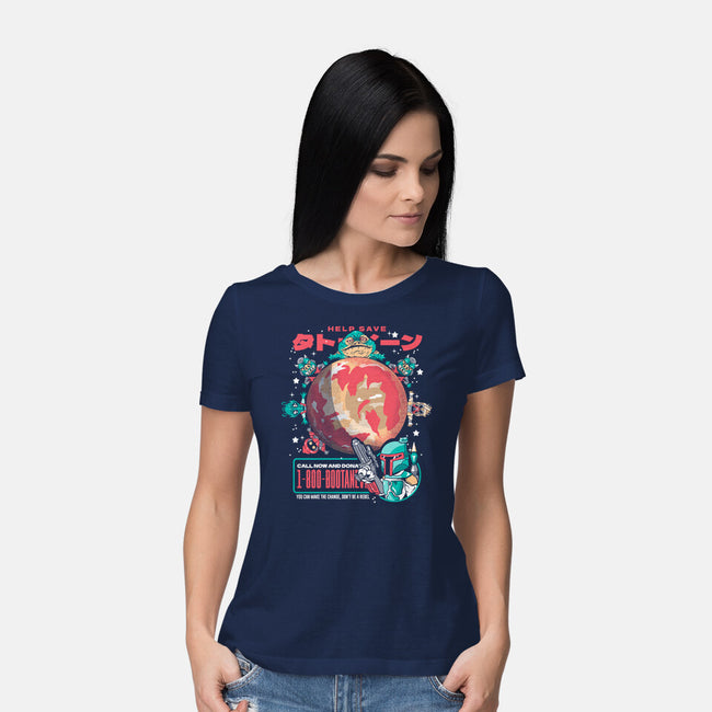 Save The Sand Planet-womens basic tee-Sketchdemao