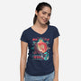 Save The Sand Planet-womens v-neck tee-Sketchdemao