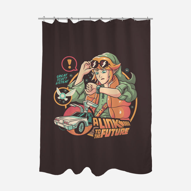 Link To The Future-none polyester shower curtain-eduely