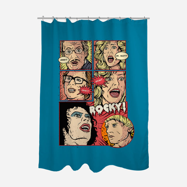 Horror Show-none polyester shower curtain-Green Devil