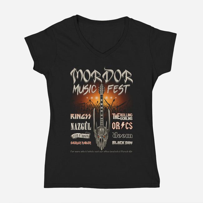 Land Of Shadows Music Fest-womens v-neck tee-NMdesign