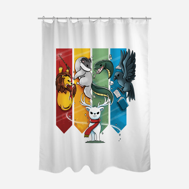 Magic Animals-none polyester shower curtain-Vallina84