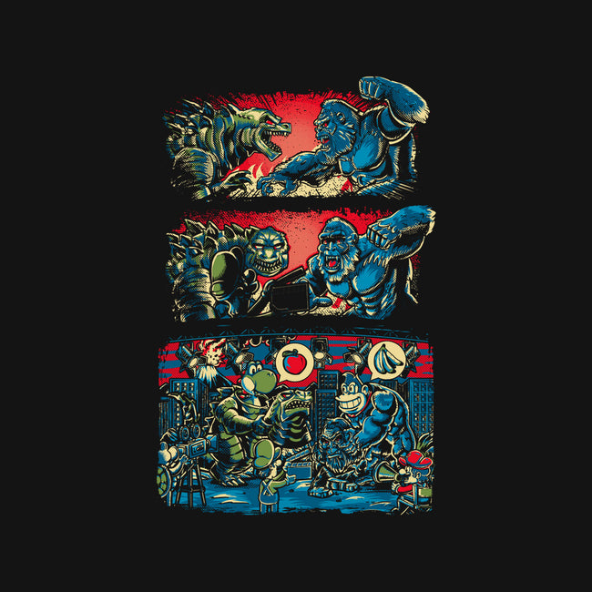 Gojira And The Mushroom Kingdom-unisex pullover sweatshirt-Knegosfield