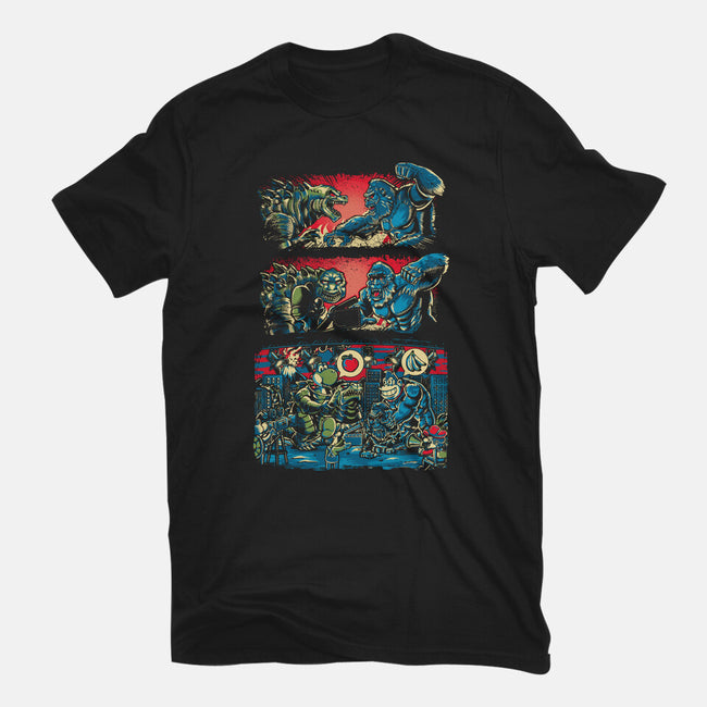 Gojira And The Mushroom Kingdom-mens premium tee-Knegosfield