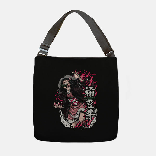 Nezuko Rage-none adjustable tote bag-Knegosfield