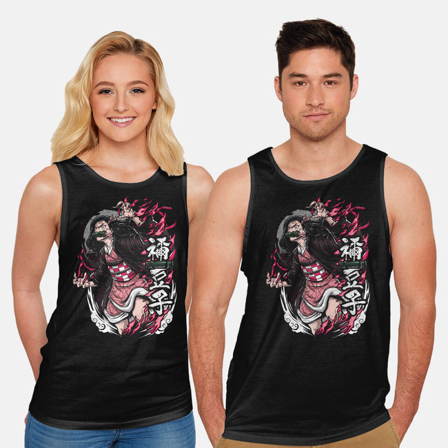 Nezuko Rage-unisex basic tank-Knegosfield