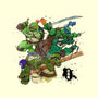Turtle Warrior-none removable cover w insert throw pillow-Wyn.L