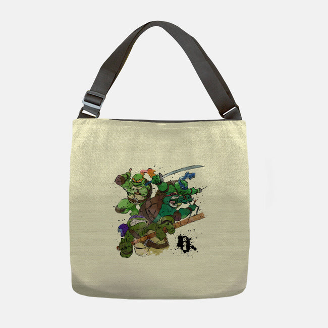 Turtle Warrior-none adjustable tote bag-Wyn.L