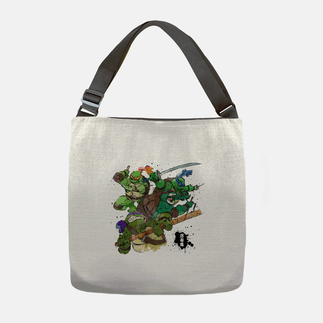 Turtle Warrior-none adjustable tote bag-Wyn.L