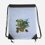 Turtle Warrior-none drawstring bag-Wyn.L