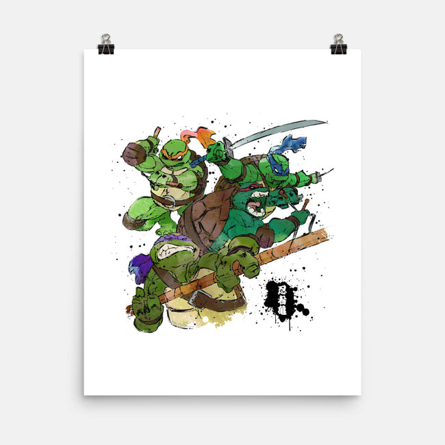 Turtle Warrior-none matte poster-Wyn.L