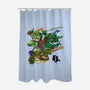 Turtle Warrior-none polyester shower curtain-Wyn.L