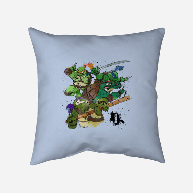 Turtle Warrior-none removable cover w insert throw pillow-Wyn.L