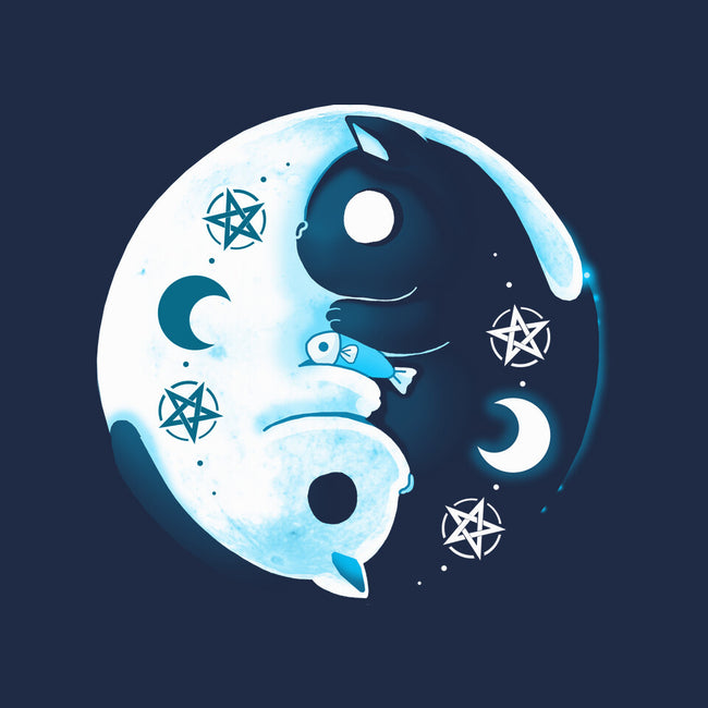 Yin Yang Moon Cats-unisex basic tee-Vallina84