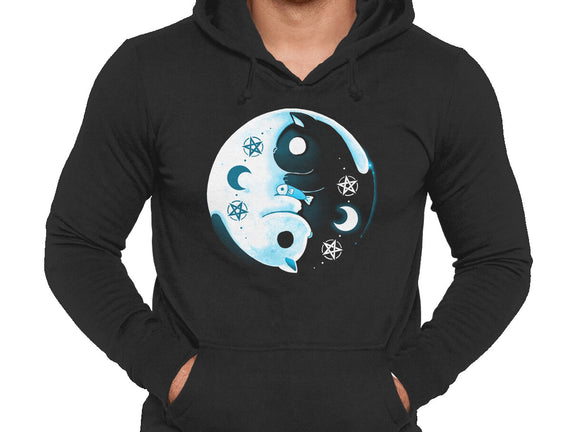 Yin Yang Moon Cats