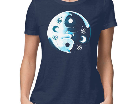 Yin Yang Moon Cats