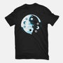 Yin Yang Moon Cats-womens basic tee-Vallina84