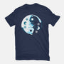 Yin Yang Moon Cats-womens fitted tee-Vallina84