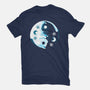 Yin Yang Moon Cats-womens basic tee-Vallina84