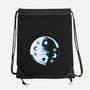 Yin Yang Moon Cats-none drawstring bag-Vallina84