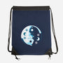 Yin Yang Moon Cats-none drawstring bag-Vallina84