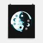 Yin Yang Moon Cats-none matte poster-Vallina84