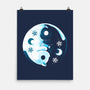Yin Yang Moon Cats-none matte poster-Vallina84