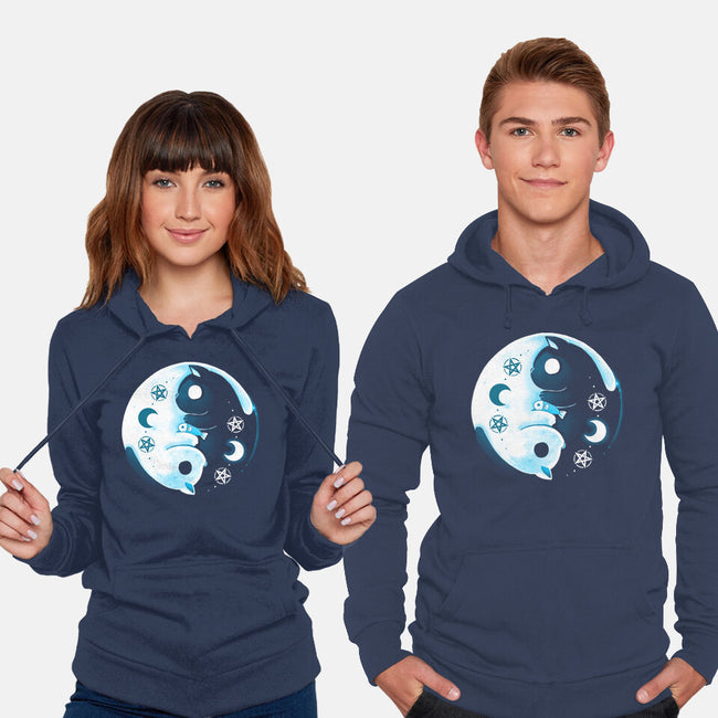 Yin Yang Moon Cats-unisex pullover sweatshirt-Vallina84