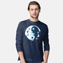 Yin Yang Moon Cats-mens long sleeved tee-Vallina84