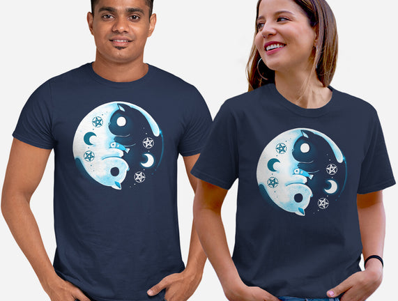 Yin Yang Moon Cats