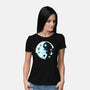 Yin Yang Moon Cats-womens basic tee-Vallina84