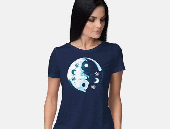 Yin Yang Moon Cats