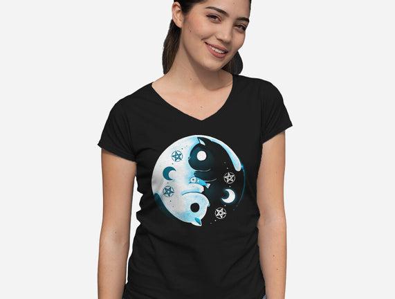 Yin Yang Moon Cats