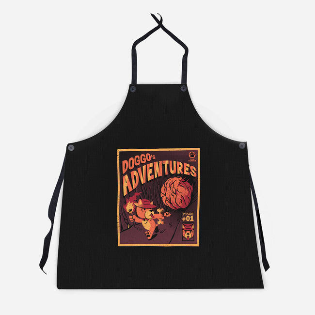 Doggo Adventures-unisex kitchen apron-tobefonseca