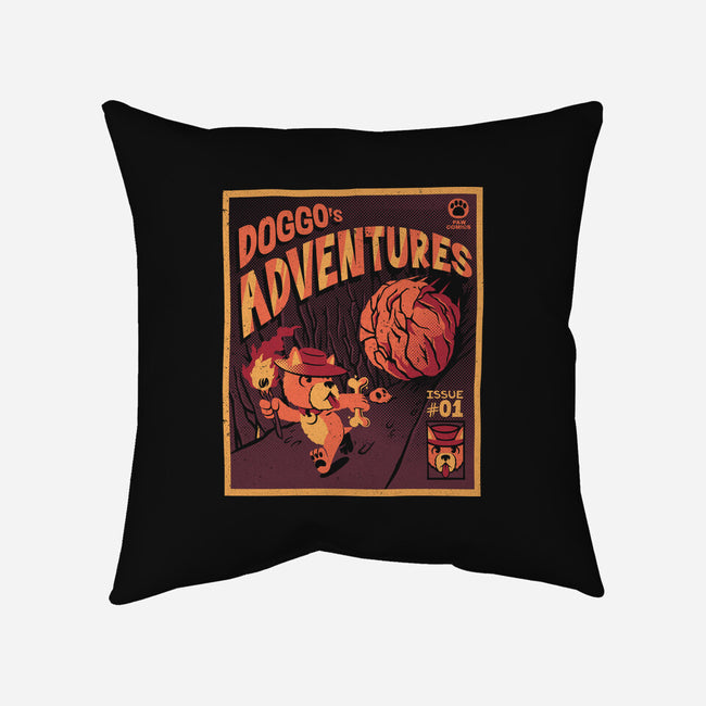Doggo Adventures-none removable cover throw pillow-tobefonseca
