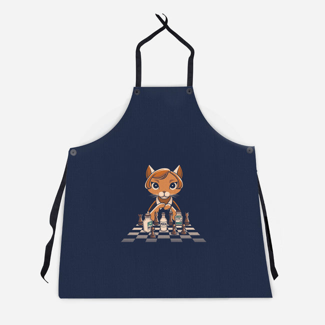 The Cat's Gambit-unisex kitchen apron-tobefonseca