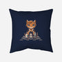 The Cat's Gambit-none removable cover throw pillow-tobefonseca